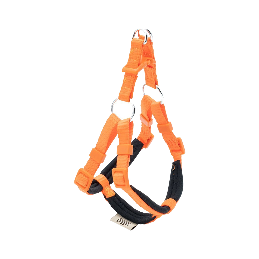 Doggie Konforlu Dokumadan El Yapımı Ronin Model Köpek Göğüs Tasması Turuncu (1,5 x 35 - 40 cm)