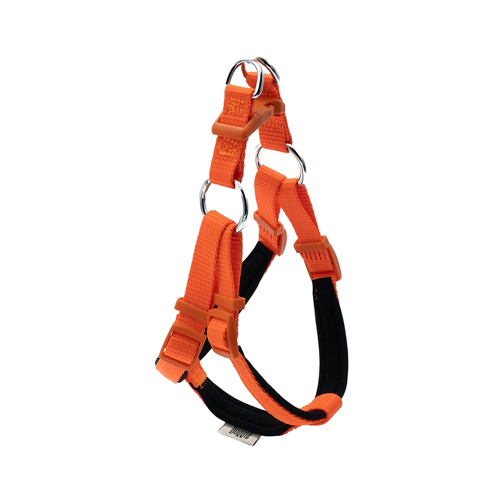 Doggie Konforlu Dokumadan El Yapımı Ronin Model Köpek Göğüs Tasması Turuncu (1,5 x 40 - 45 cm)