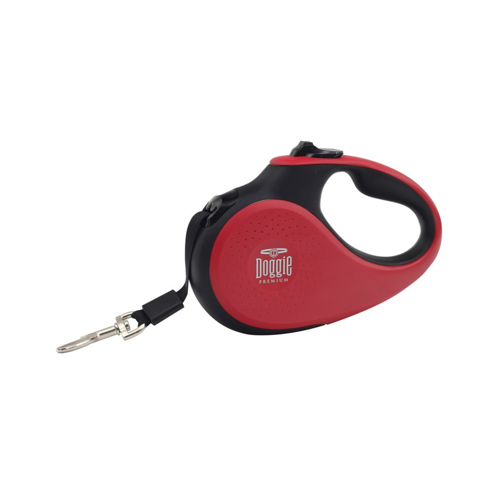 Doggie Otomatik Köpek Tasması Soft Kırmızı S (15 kg)