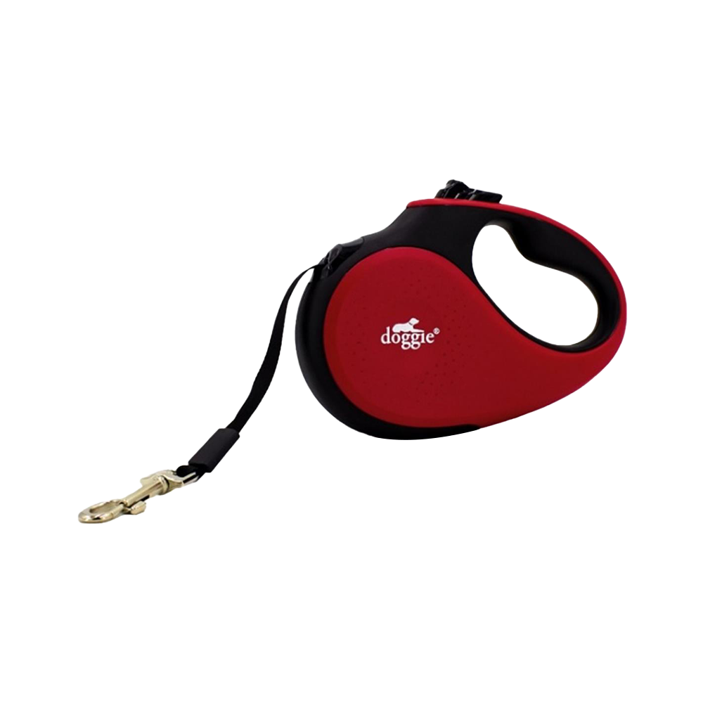 Doggie Otomatik Soft Kırmızı Köpek Tasması M (25 kg)