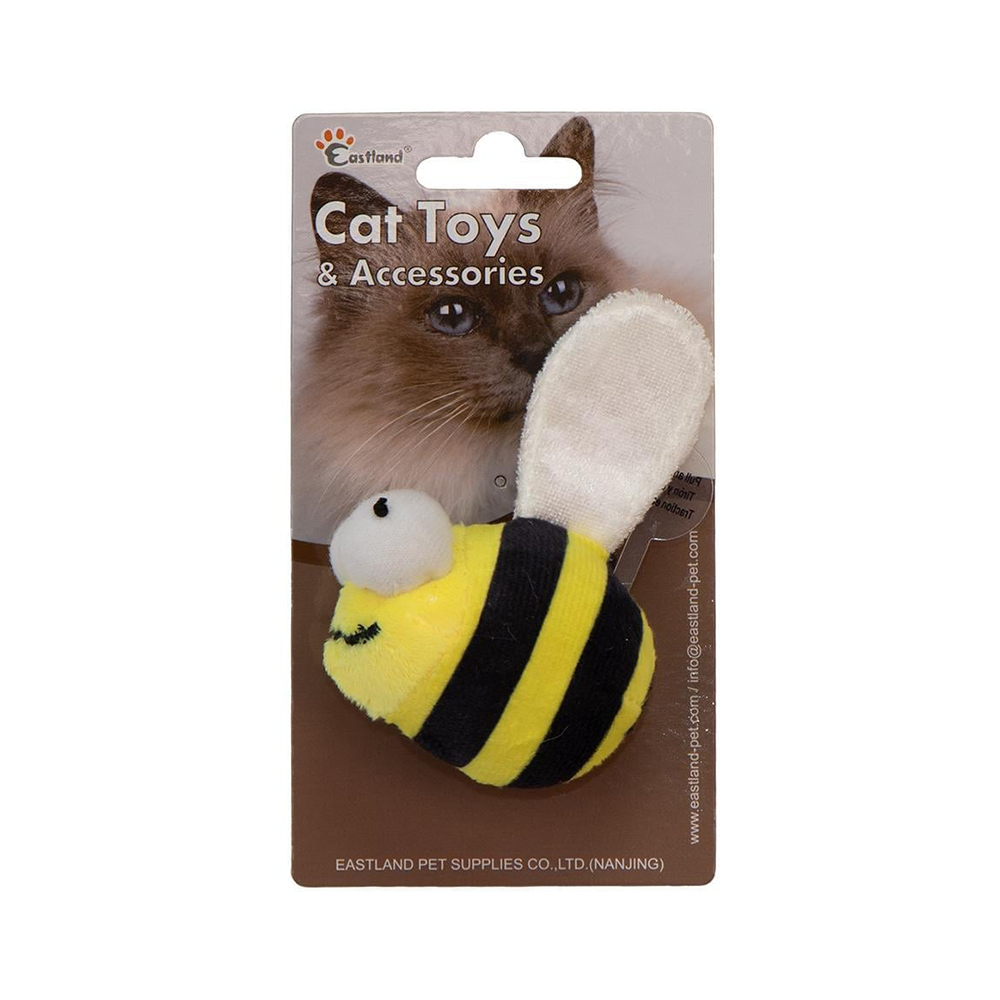 Eastland Catnipli Peluş Sesli Arı Kedi Oyuncağı (6,5 cm)
