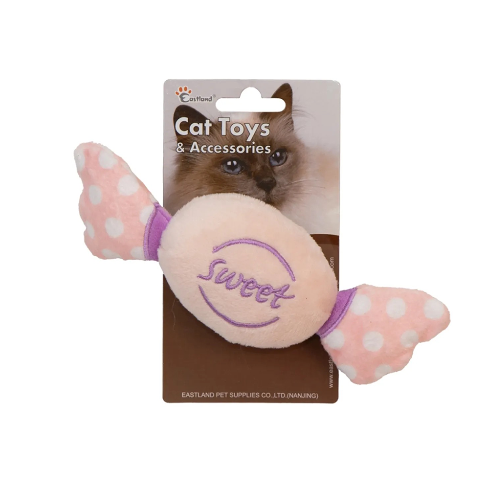 Eastland Catnipli Sesli Peluş Şekerleme Kedi Oyuncağı (18,5 cm)