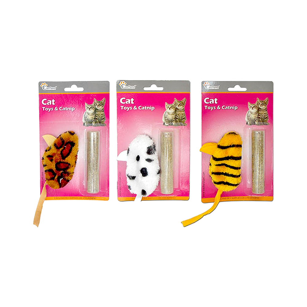 Eastland Kedi Otlu Peluş Fare Kedi Oyuncağı (10 cm)