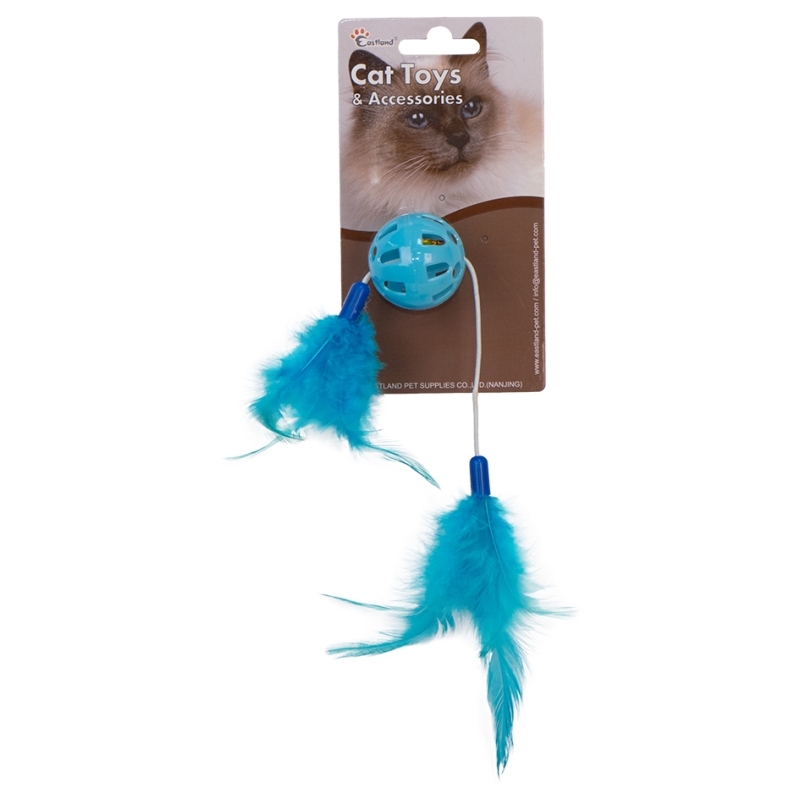 Eastland Fluffy Plastic Ball with Bell - 4cm diameter