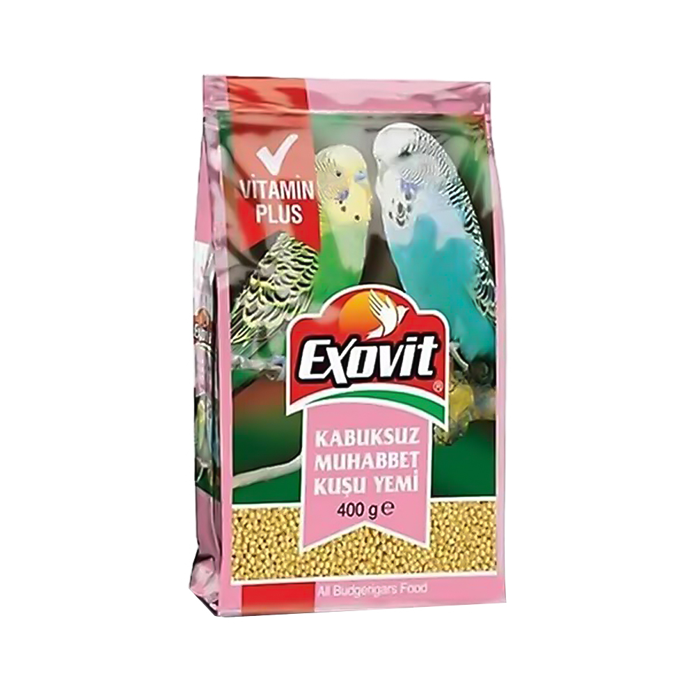 Exovit Kabuksuz Muhabet Kuşu Yemi (400 g)