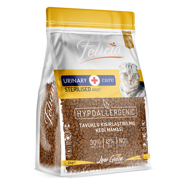 Felicia Az Tahıllı Tavuklu Hipoalerjenik Kısırlaştırılmış Kedi Maması (1 kg)
