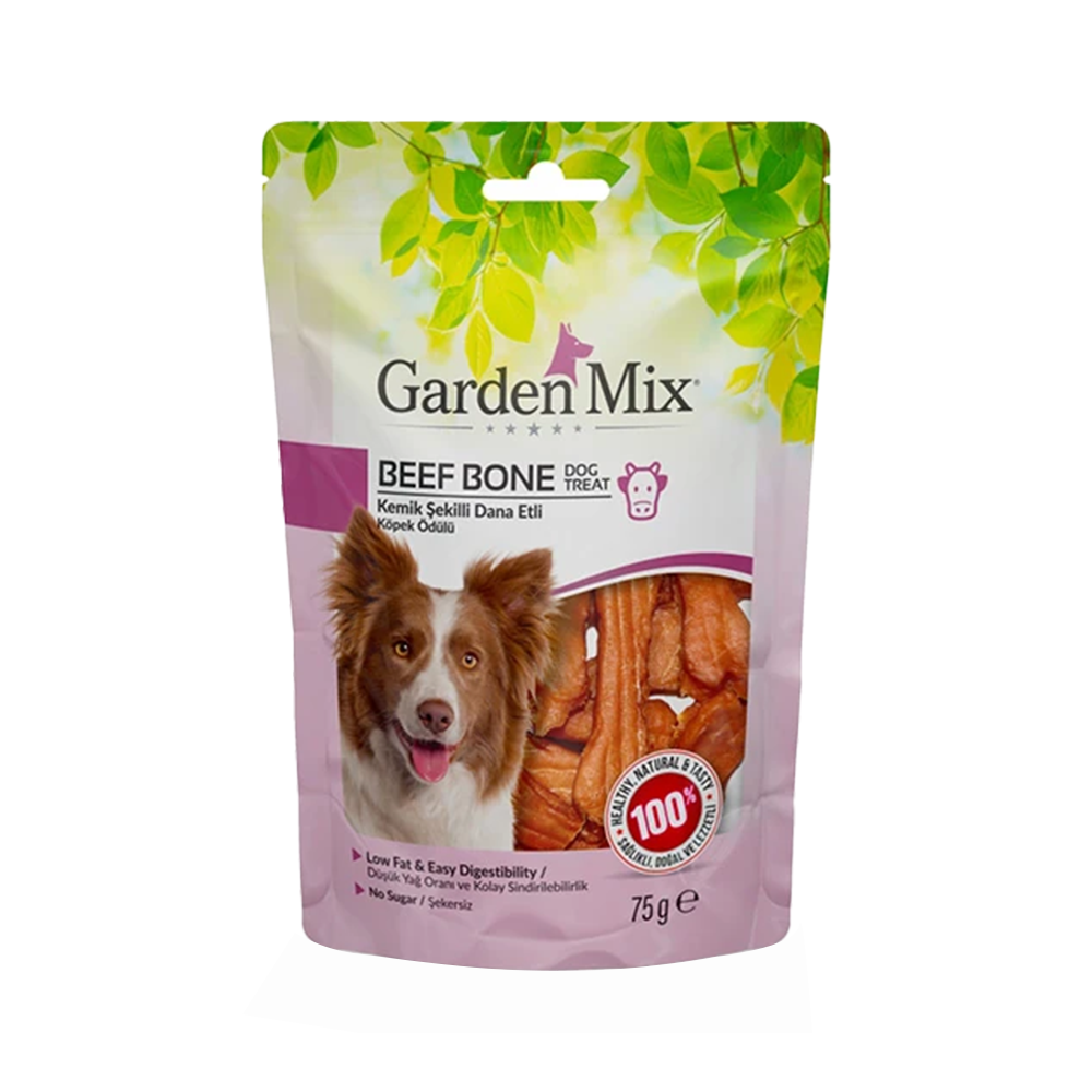 Garden Mix Kemik Şekilli Dana Etli Köpek Ödülü (75 g)