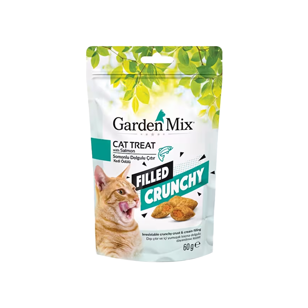 Garden Mix Somonlu İçi Dolgulu Çıtır Kedi Ödülü (60 g)