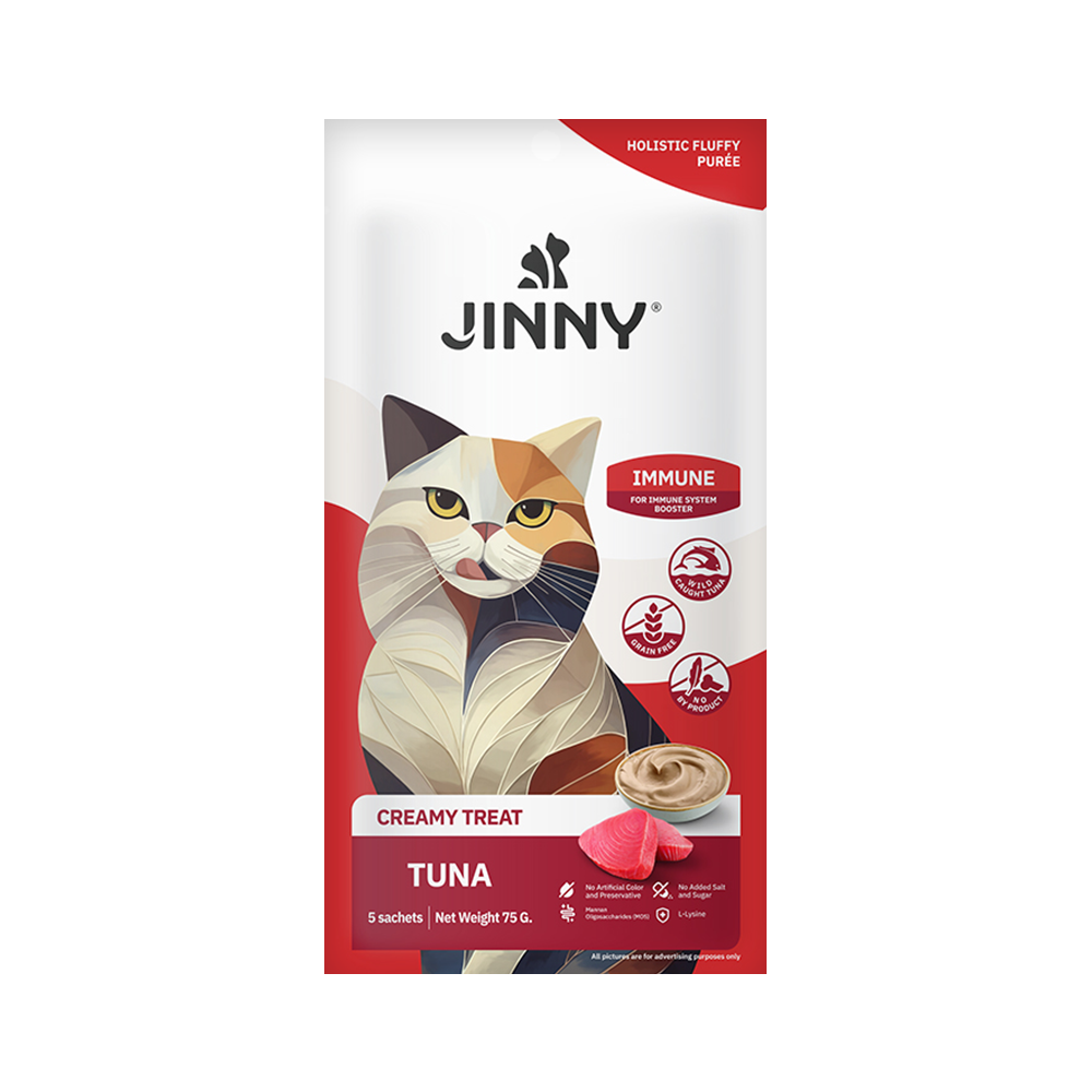 Jinny Ton Balıklı Bağışıklık Güçlendirici Creamy Kedi Ödülü (5 x 15 g)