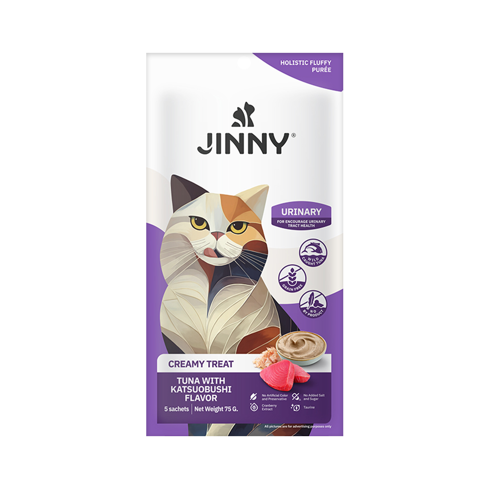 Jinny Ton Balıklı Urinary Destekleyici Creamy Kedi Ödülü (5 x 15 g)