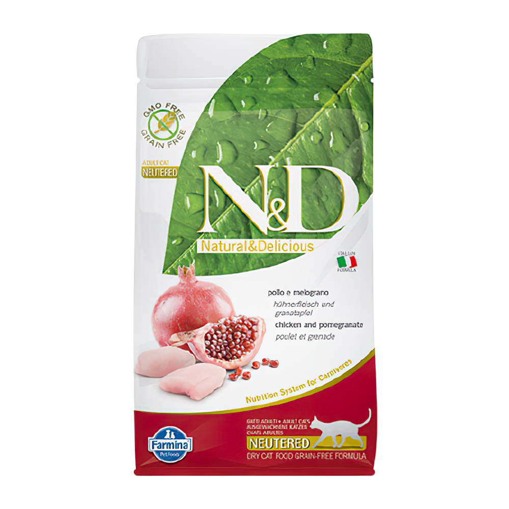 N&D PRIME CAT CHICKEN & POMEGRANATE NEUTERED ADULT 1,5 KG