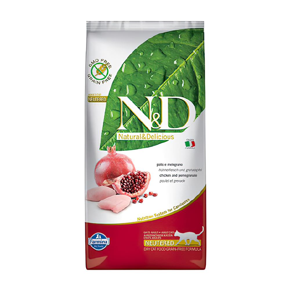 N&D Tahılsız Tavuk Etli ve Narlı Kısırlaştırılmış Kedi Maması (5 kg)