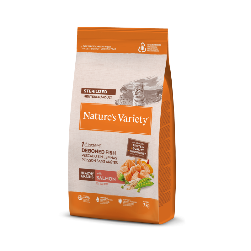 Nature's Variety Kediler İçin Sağlıklı Tahıllar Sterilize Somon 7kg