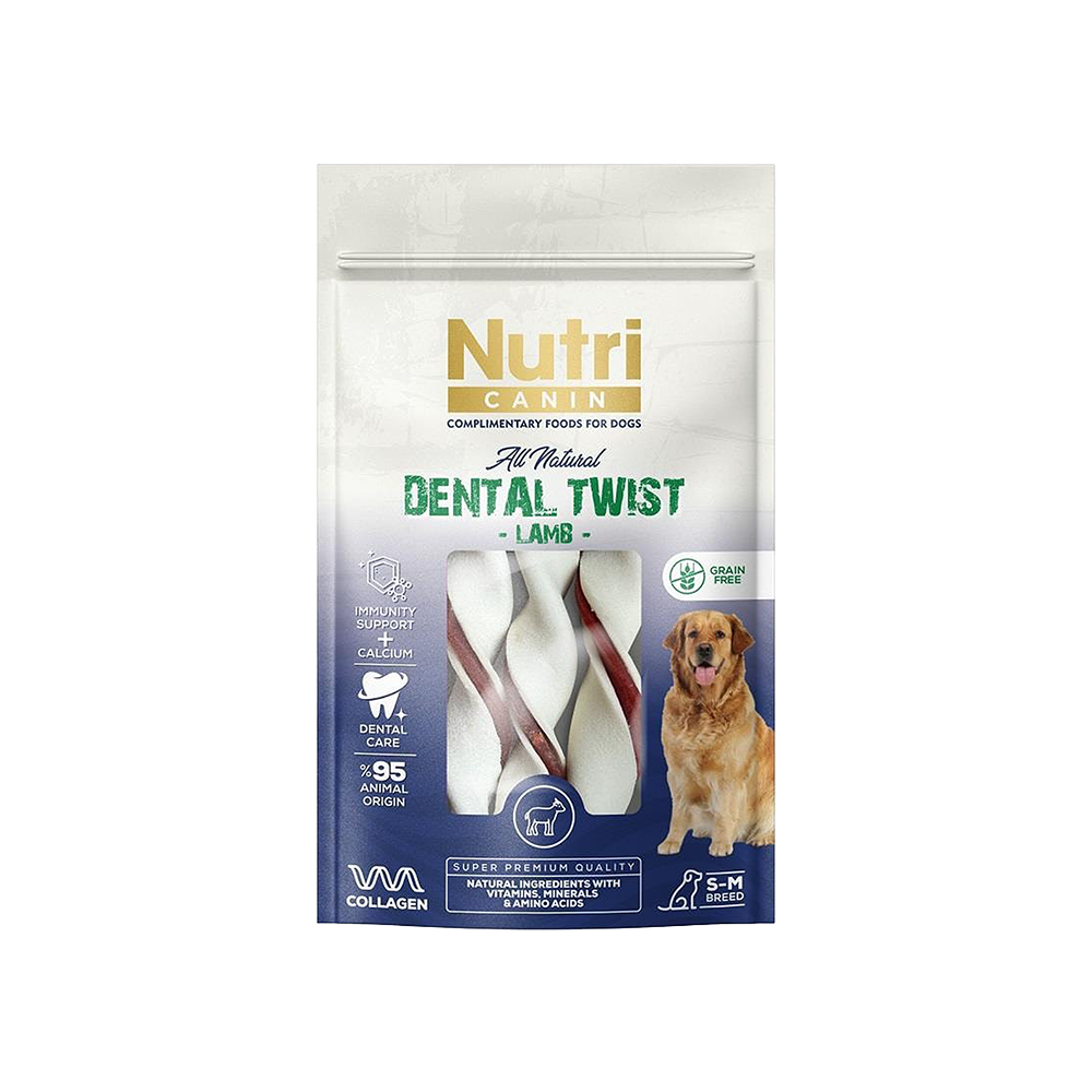 Nutri Canin Kuzu Etli Dental Köpek Ödül Kemiği (80 g)