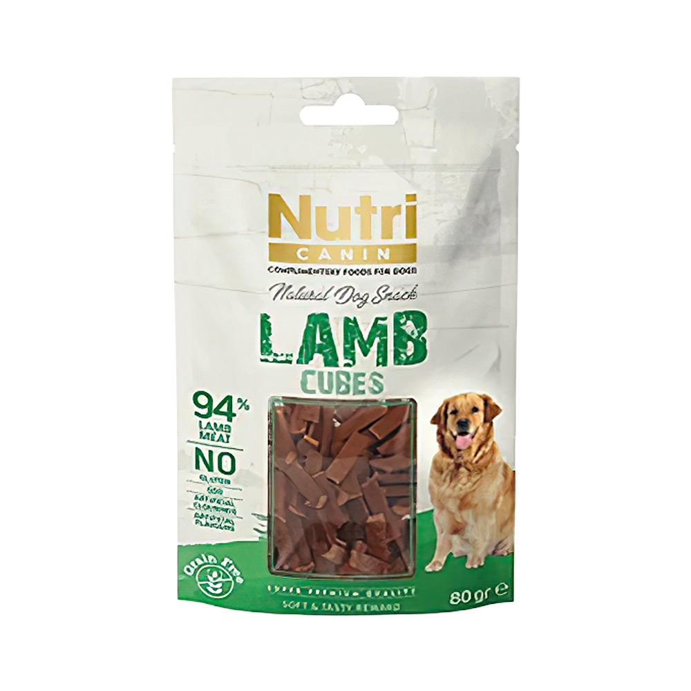 Nutri Canin Tahılsız Kuzu Etli Küp Köpek Ödül Maması (80 g)