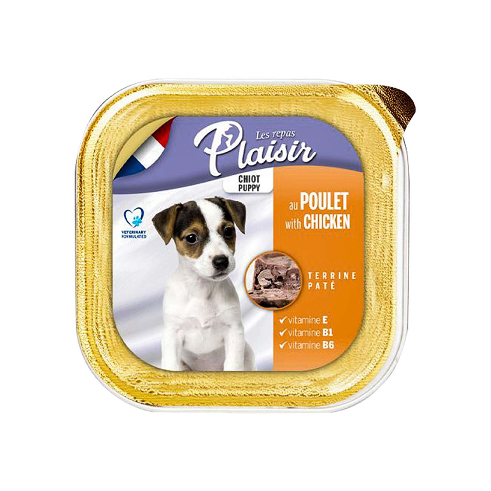 Plaisir Pate Tavuk Etli Yaş Yavru Köpek Maması (150 g)