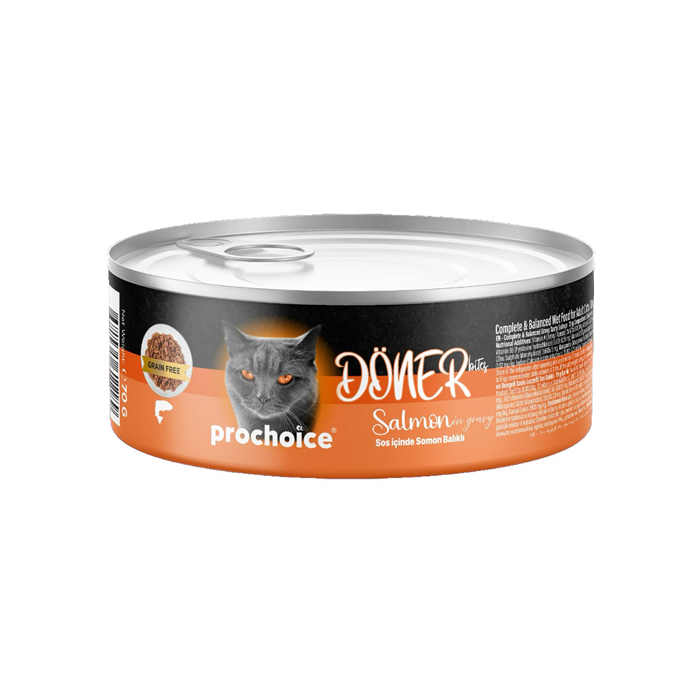 Prochoice Döner Bites Sos İçinde Somon Balıklı Yetişkin Kedi Maması (70 g)
