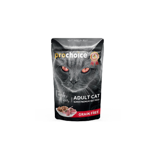 Prochoice Tahılsız Kuzu Etli ve Ciğer Etli Yetişkin Kedi Konserve Maması (85 g)