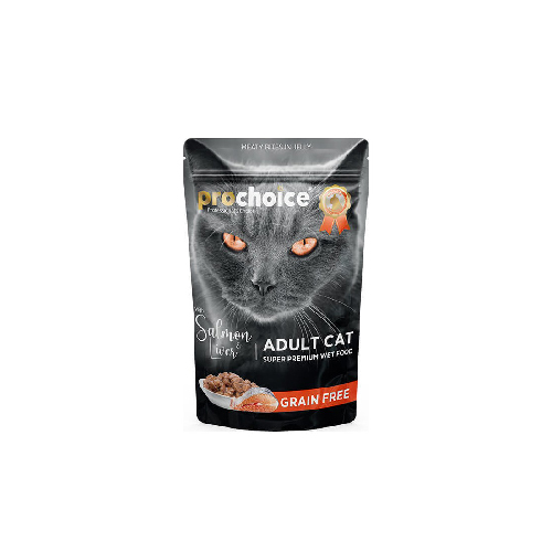Prochoice Tahılsız, Somonlu & Ciğer Etli Yetişkin Kedi Konserve Maması (85 g)