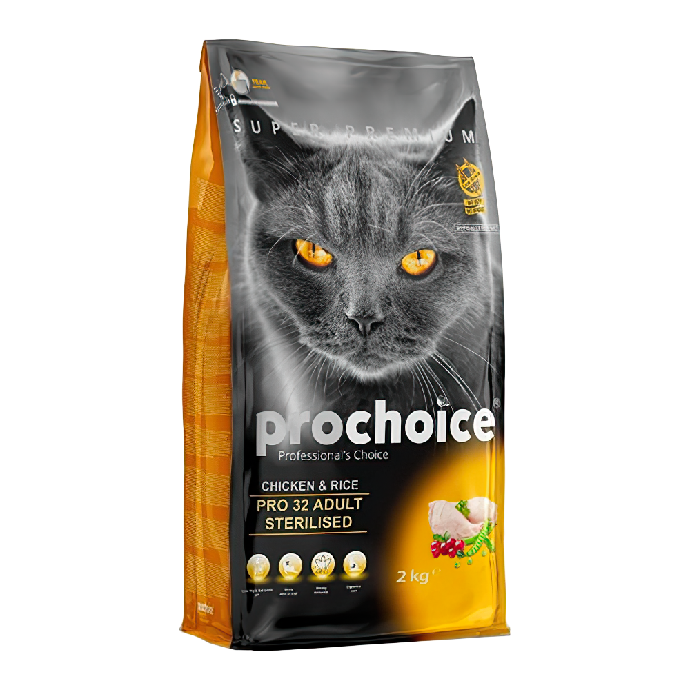 Prochoice Tavuk Etli ve Pirinçli Kısırlaştırılmış Kedi Maması (2 kg)