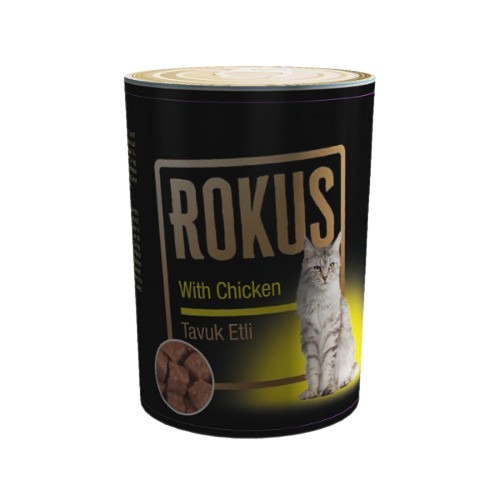 Rokus Cat Tavuk Etli Yetişkin Kedi Konserve Maması (410 g)