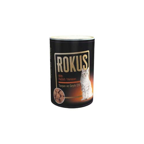 Rokus Tavşan Etli ve Geyik Etli Kedi Konserve Maması (410 g)