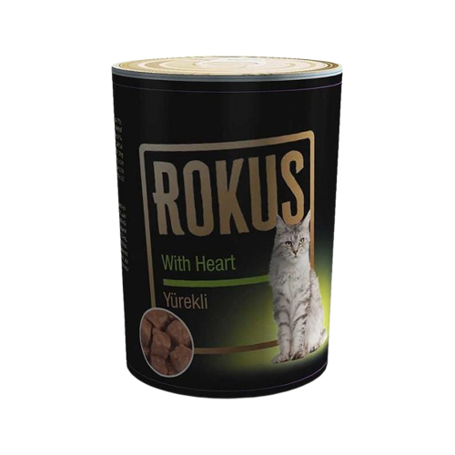 Rokus Yürek Etli Yetişkin Kedi Konserve Maması (410 g)