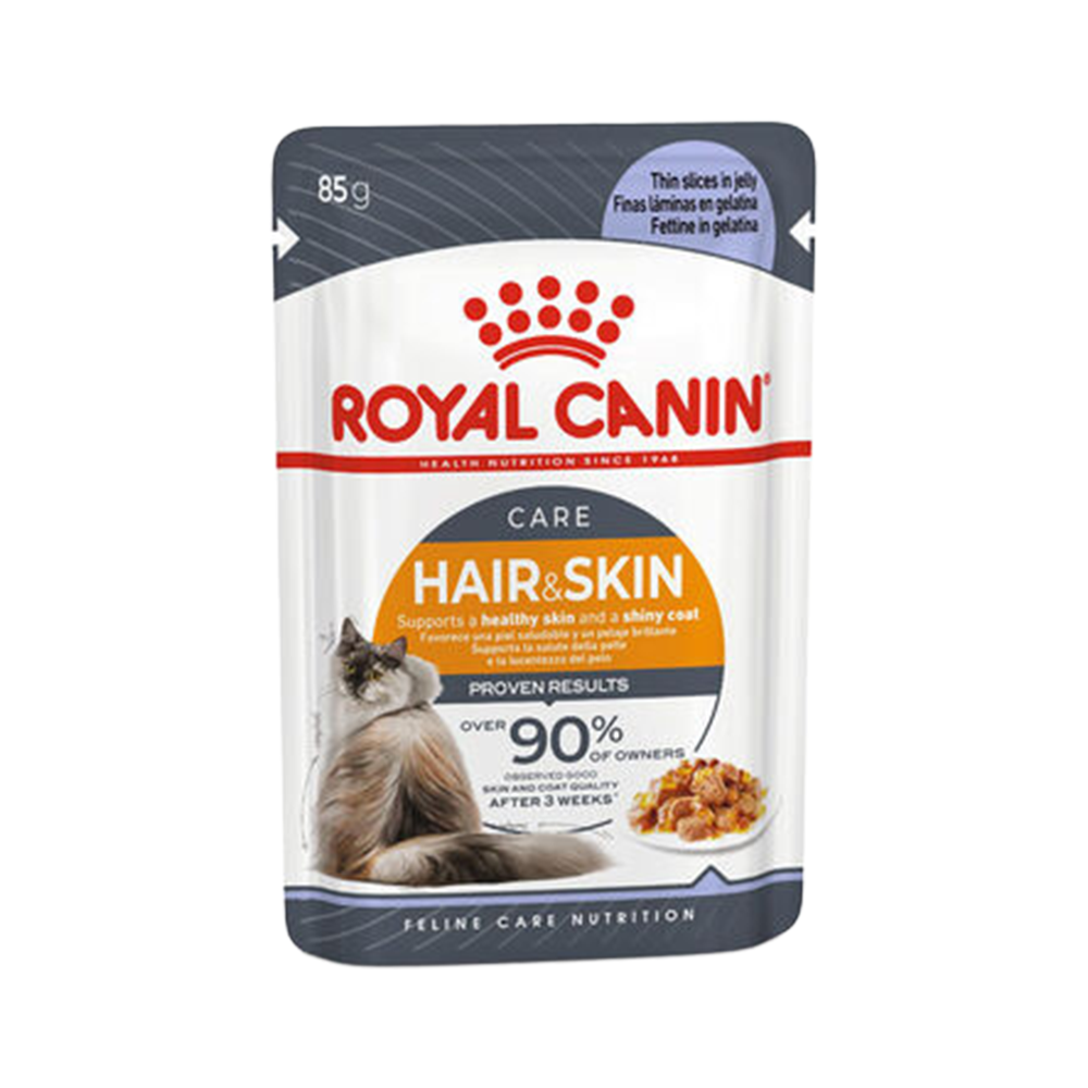 Royal Canin Hair Skin Jelly Yetişkin Kedi Pouch Yaş Mama (85 g)